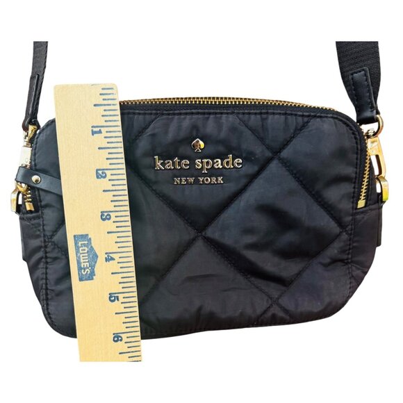 Kate Spade  Purse New York Black Quilted  Nylon Cross Body Bag - Picture 4 of 11